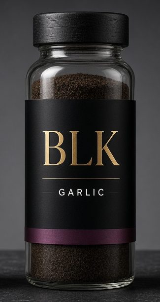 BLK Garlic jar with plum band
