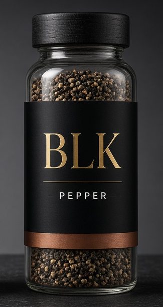 BLK Pepper jar with copper band