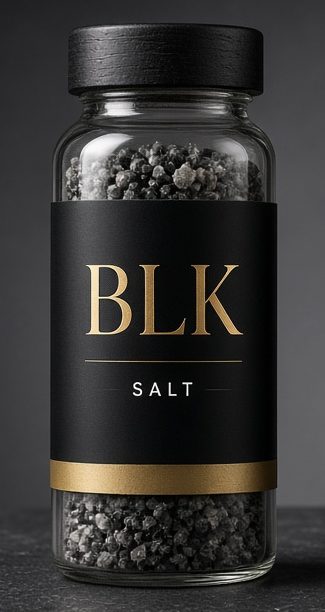 BLK Salt jar with gold band